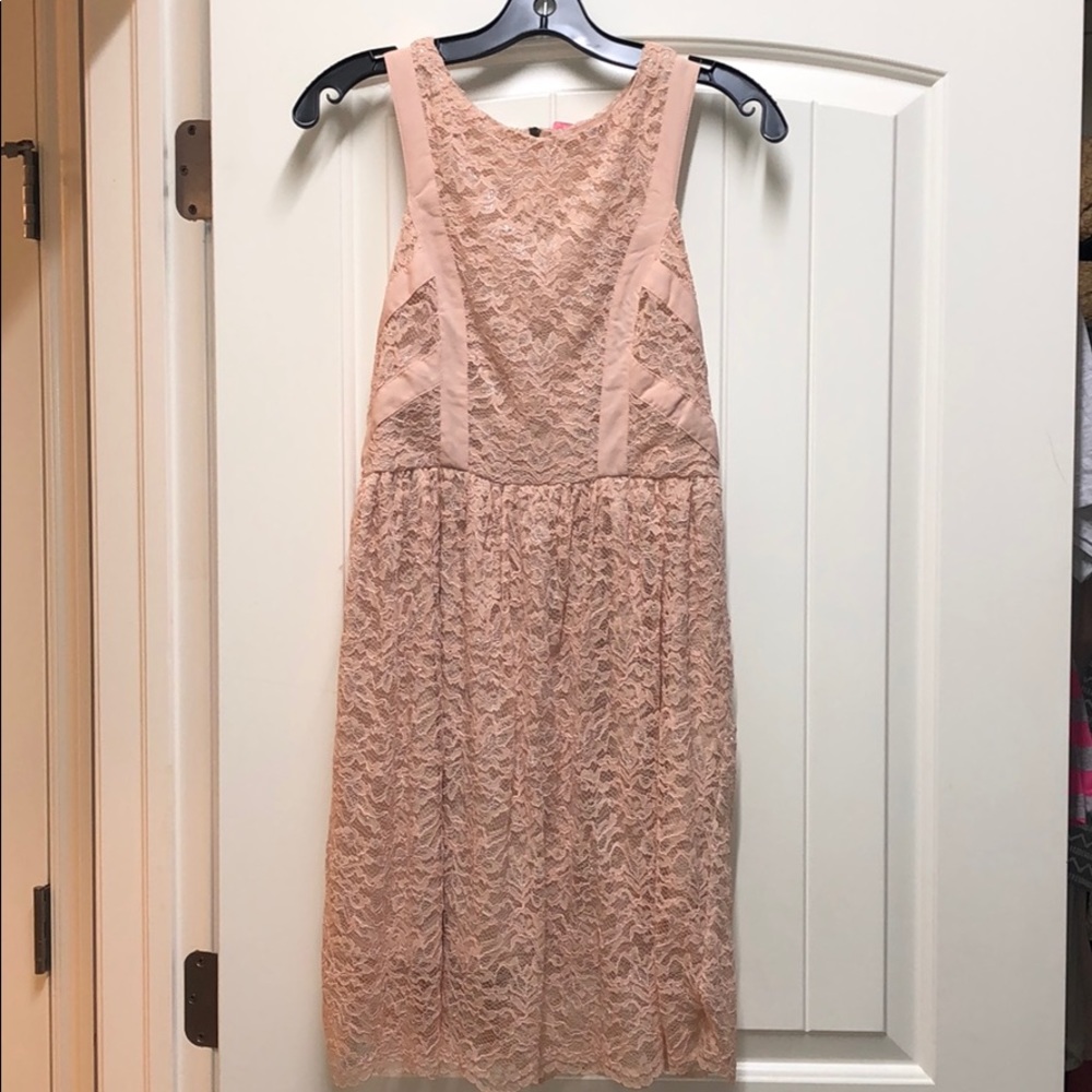 Blush Colored Lace Dress